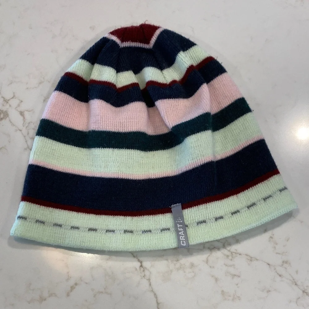 Craft Striped Knit Beanie | L/XL | Athletic | Winter Hat